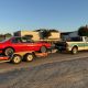 1982 BMW 633 CSi in Henna Red on the trailer in California