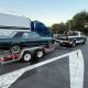 1968 Ford Mustang coupe with black vinyl roof on the trailer in Philadelphia